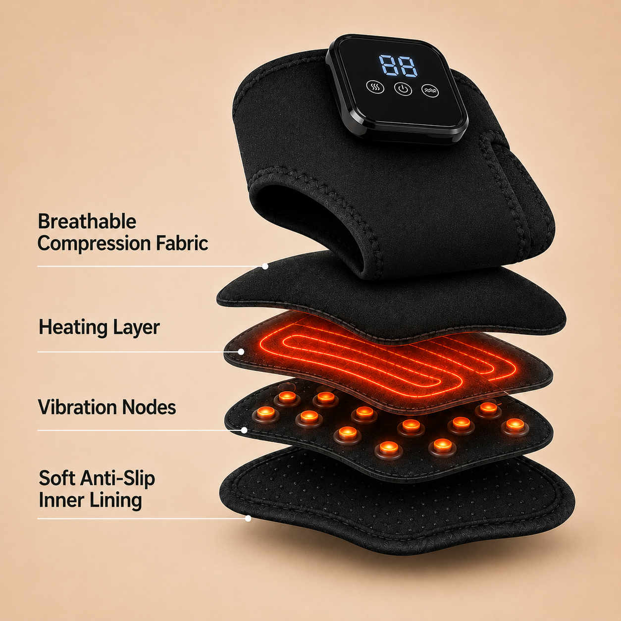 Heat & Vibration Ankle Wrap
